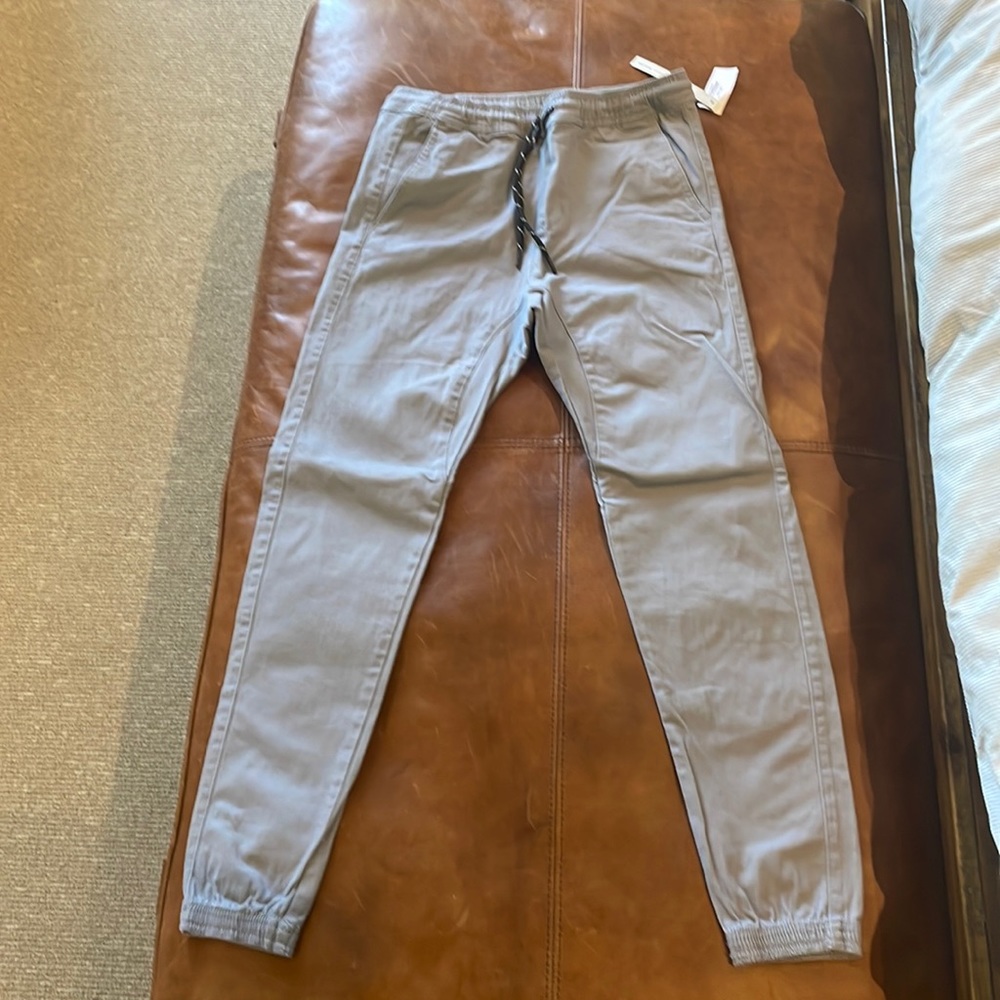 Grey Mens Chino Khakis Pant